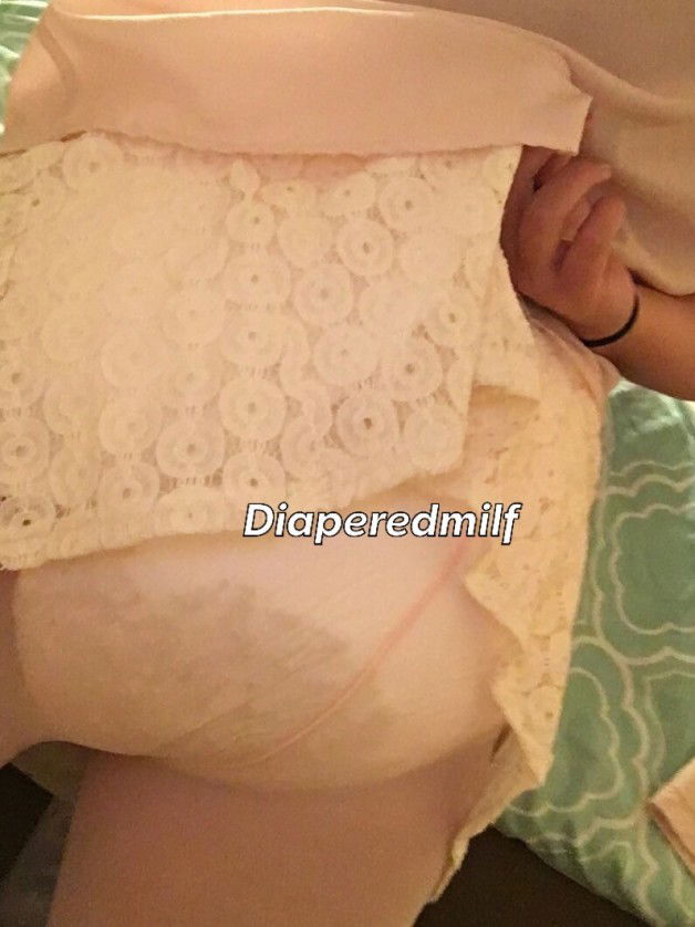 Photo by pupelan with the username @pupelan,  September 2, 2017 at 12:36 PM and the text says 'diaperedmilf:It’s so sweet when you play dress up! Daddy loves seeing you in your cute wittle outfits. Tights make it much easier for you to get your diaper checked. How is your diaper, sweetie? Do you have anything to tell Daddy?'