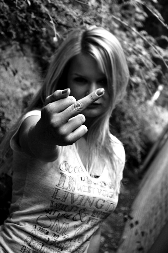Photo by the fuck page with the username @thefuckpage,  January 11, 2012 at 11:20 PM and the text says '#fuck  #you  #fuckpage  #middlefinger  #middle  #finger  #fuck  #off  #fuckfinger  #fuck'