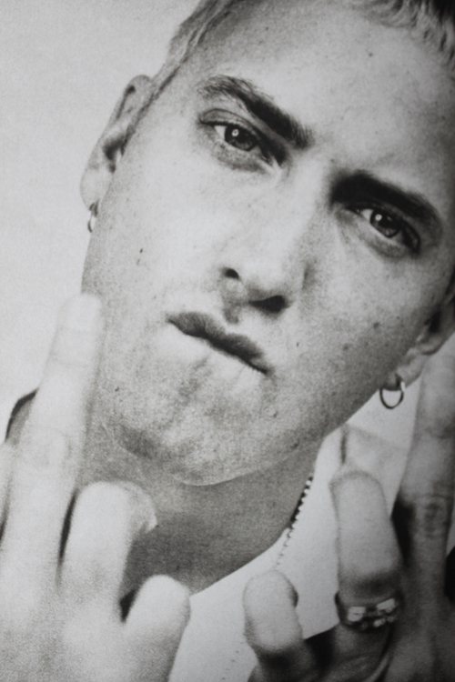 Photo by the fuck page with the username @thefuckpage,  July 6, 2012 at 5:06 PM and the text says '#fuck  #fuck  #you  #finger  #middle  #finger  #middlefinger  #eminem'