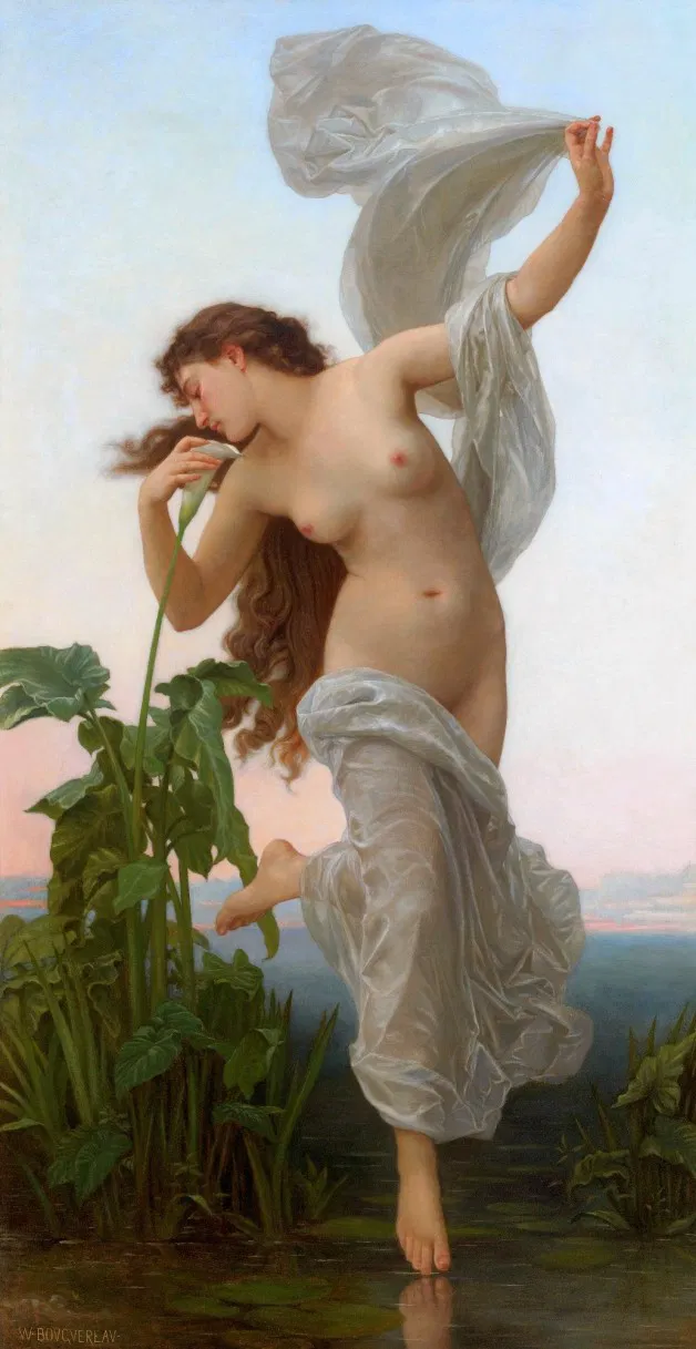 Photo by Swissarmycatdog with the username @Swissarmycatdog,  August 1, 2015 at 6:45 PM and the text says 'femalebeautyinart:

Times of the Day: Dawn, Day, Dusk, and Night by William Bouguereau, 1881-4'