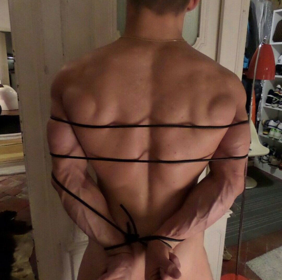 Photo by forbiddnfruit with the username @forbiddnfruit, posted on November 12, 2018 and the text says '#nsfw  #image  #male  #posing  #back  #tied  #up  #bdsm  #not  #usually  #into  #bdsm  #but  #this  #is  #mild  #and  #thus  #kinda  #hot'