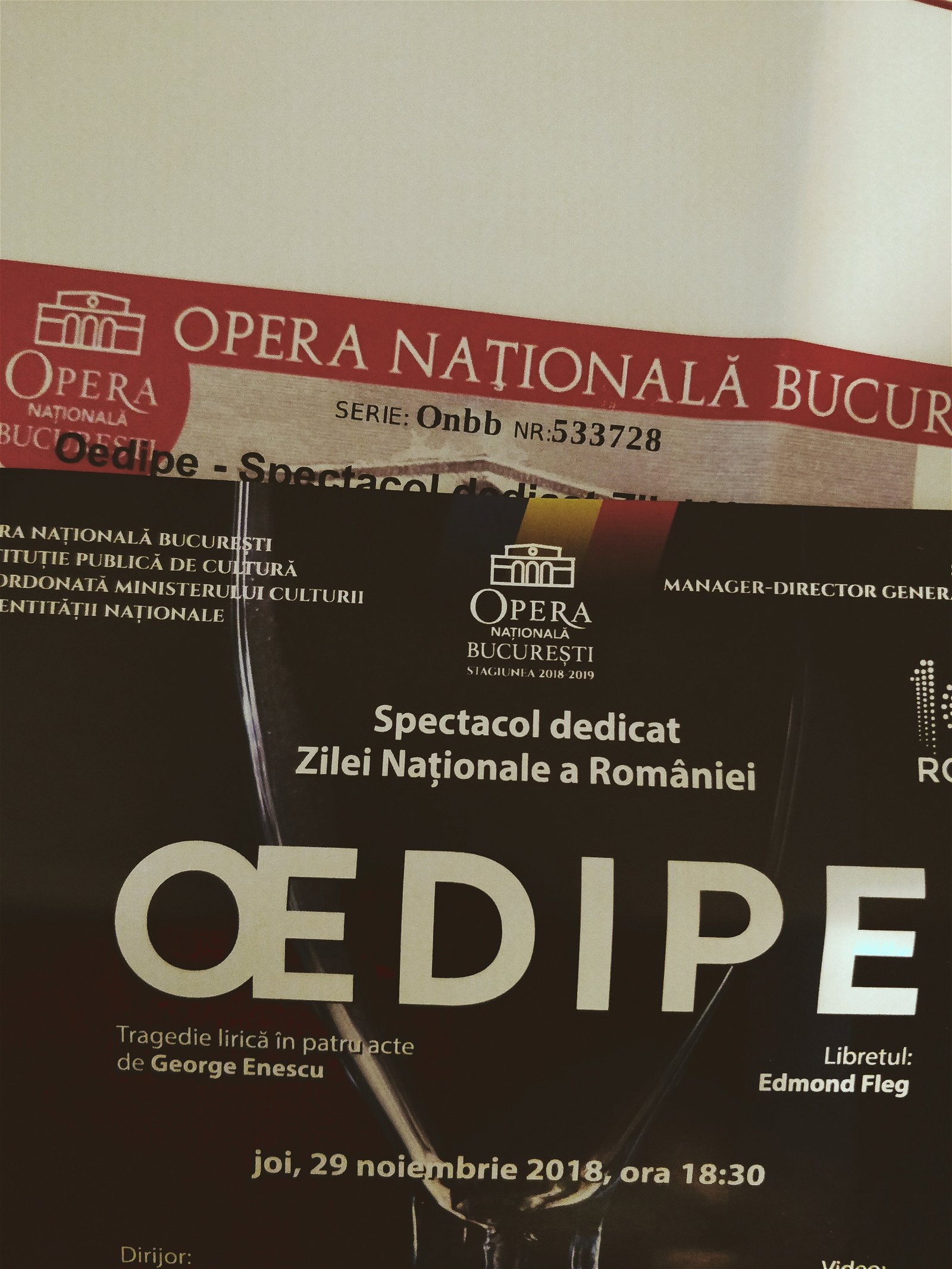 Photo by Ralf Gonzo Kappe with the username @RalfKappe,  November 29, 2018 at 8:14 PM and the text says 'Today I saw Oedipus at the National Opera.
Now, does that say anything about my sexuality?'
