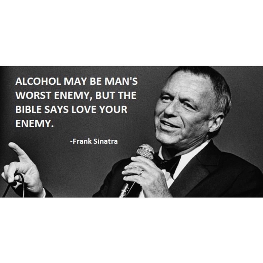 Watch the Photo by iwhynot-world with the username @iwhynot-world, posted on December 11, 2015 and the text says 'whiskeyforums:

Happy Whiskey Wednesday Folks - Weeks almost over #whiskeyforums #whiskey #whisky #bourbon #scotch #alcohol #franksinatra #sinatra #quoteoftheday'