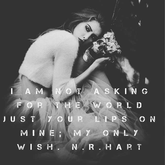 Photo by iwhynot-world with the username @iwhynot-world,  January 29, 2018 at 8:58 PM and the text says 'nrhartauthor:

your lipssharing an oldie @n.r.hart #nrhart #nrhartpoetry #nrhartquotes #romanticquotes #lovequoteoftheday'