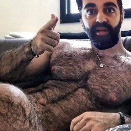 Shared Photo by CameraBoys.cam with the username @CameraBoys,  June 22, 2023 at 11:47 PM and the text says 'Obsessed with his thick hairiness - from the hair on his head, to his eyebrows and beard, to the rest of him! Woof!'