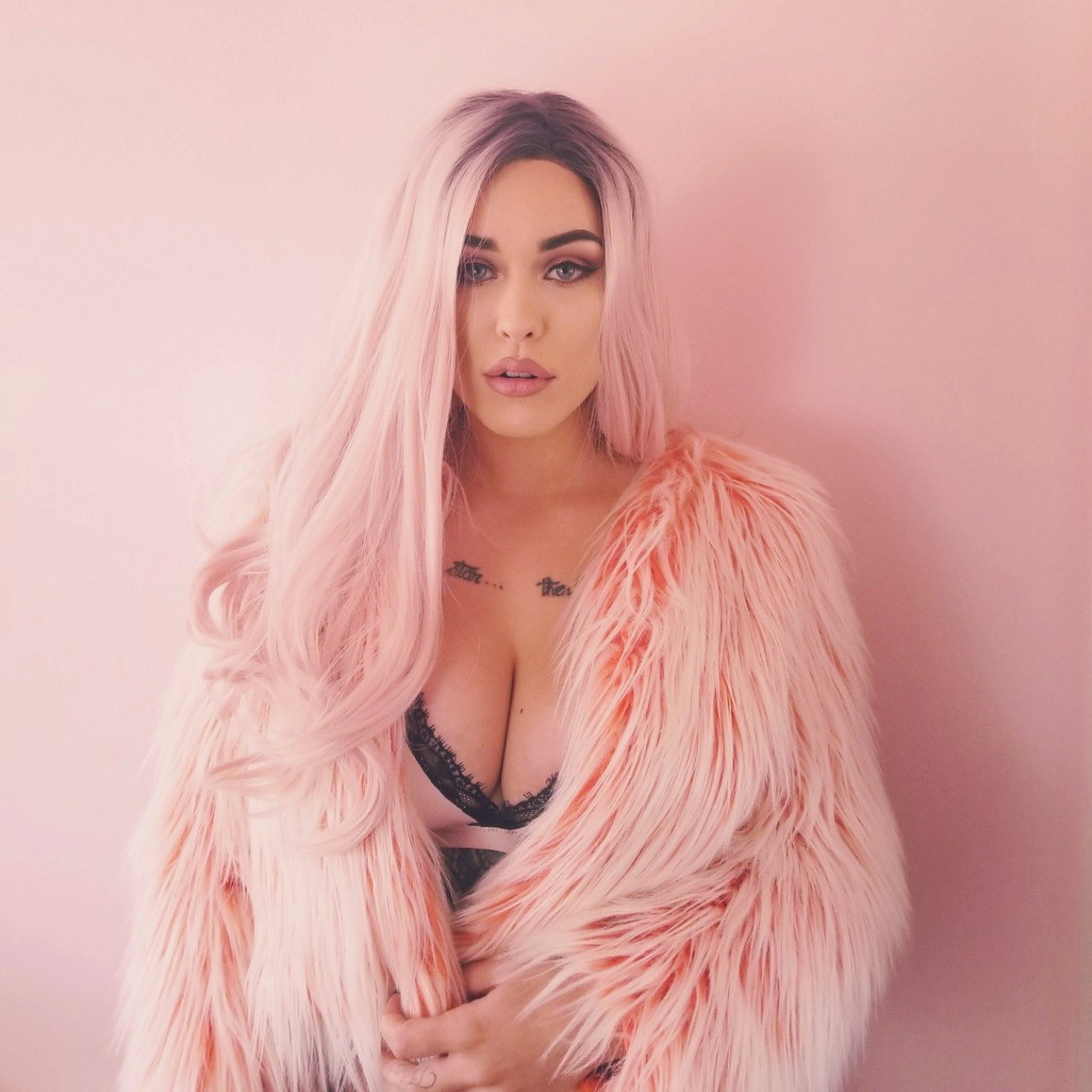 Photo by TrophyWomen with the username @TrophyWomen, who is a verified user,  May 15, 2018 at 10:41 PM and the text says 'dreamy-babydoll:

A demon in pink

  #love  #yourself  #pastel  #pink  #body  #positive  #aesthetic  #stevivi  #cynegetic  #dreamy-babydoll  #me  #fur  #bimbo  #bimbosdaily  #boobs  #breasts  #tits  #mammaries  #cleavage  #queen'