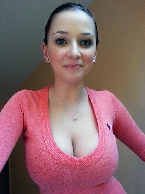 Photo by TrophyWomen with the username @TrophyWomen, who is a verified user,  October 12, 2017 at 6:32 PM and the text says 'Sweater puppies Part 1 #bimbo  #bimbosdaily  #cleavage  #queen  #deep  #cleavage  #sweater  #puppies  #tits  #boobs  #breasts  #mammaries  #big  #large  #huge  #massive  #perfect  #plump  #heavy  #fake  #silicone  #plastic  #saline  #low  #cut  #sneak..'