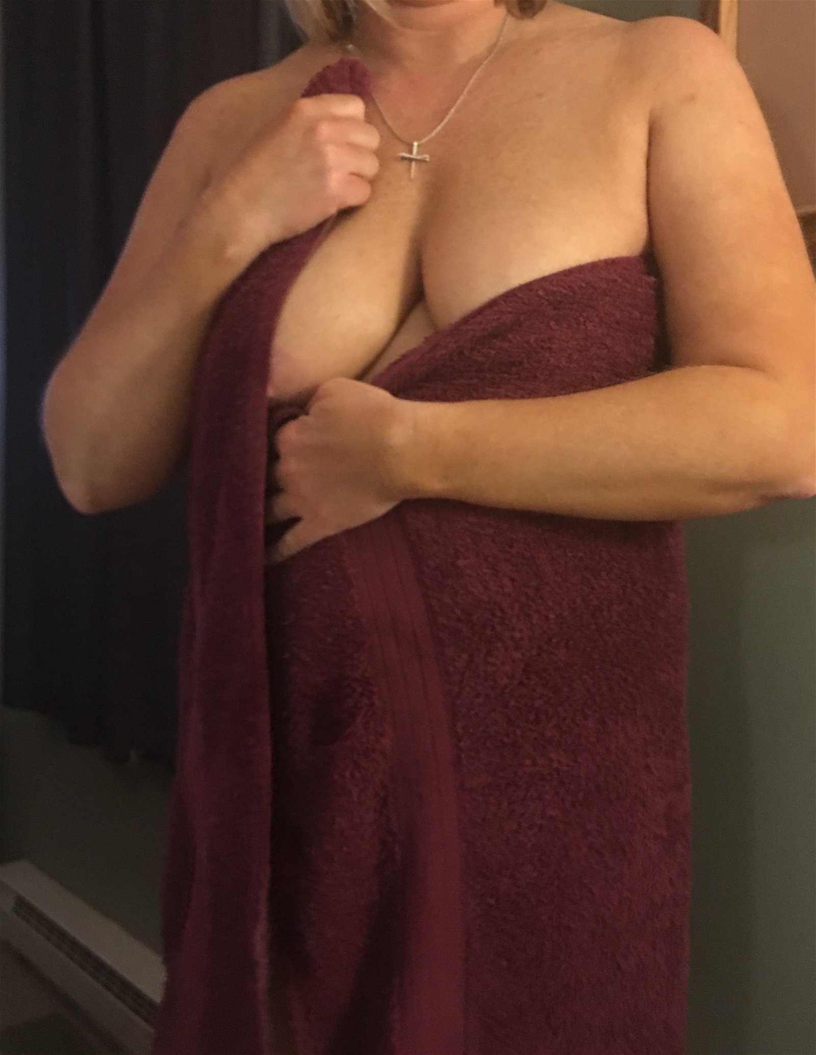 Photo by Cplejustlooking4fun with the username @Cplejustlooking4fun, who is a verified user,  February 10, 2019 at 9:46 PM and the text says 'Wife let me take a few of her last night as as she was getting out of the bath. Let her know what you guys think. She loves to read the comments'