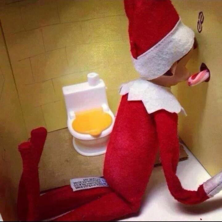 Photo by Swingtastic Toys with the username @swingtastic,  December 19, 2013 at 2:57 AM and the text says 'Glory Hole Elf on the Shelf #elf  #on  #the  #shelf  #candy  #cane'