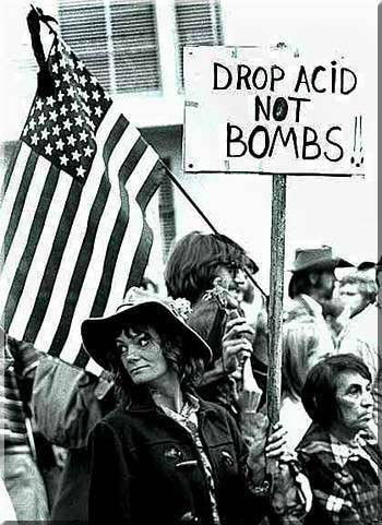 Photo by Swingtastic Toys with the username @swingtastic,  April 8, 2014 at 5:35 AM and the text says 'If only&hellip;. #protest  #60s  #drop  #acid  #anti  #war'