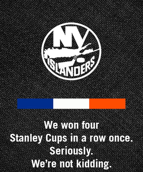 Photo by Swingtastic Toys with the username @swingtastic,  April 15, 2015 at 10:56 PM and the text says 'lexidever:

Honest Slogans 19/30 – Inspired by r/hockey

And we&rsquo;re driving for 5 again, starting tonight! #New  #York  #Islanders'