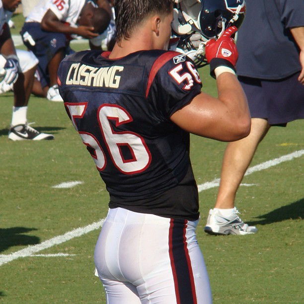 Photo by UESguys27 with the username @UESguys27,  July 16, 2013 at 3:27 AM and the text says 'seasontix:

#nfl #footballplayer #texans #insidelinebacker Brian Cushing, 6’3&quot;, 255 lbs. #houstontexans #football #trainingcamp #hunk #stud #butt #jockstrap #jock (at Texans Training Camp)
 #men  #jock  #sports'