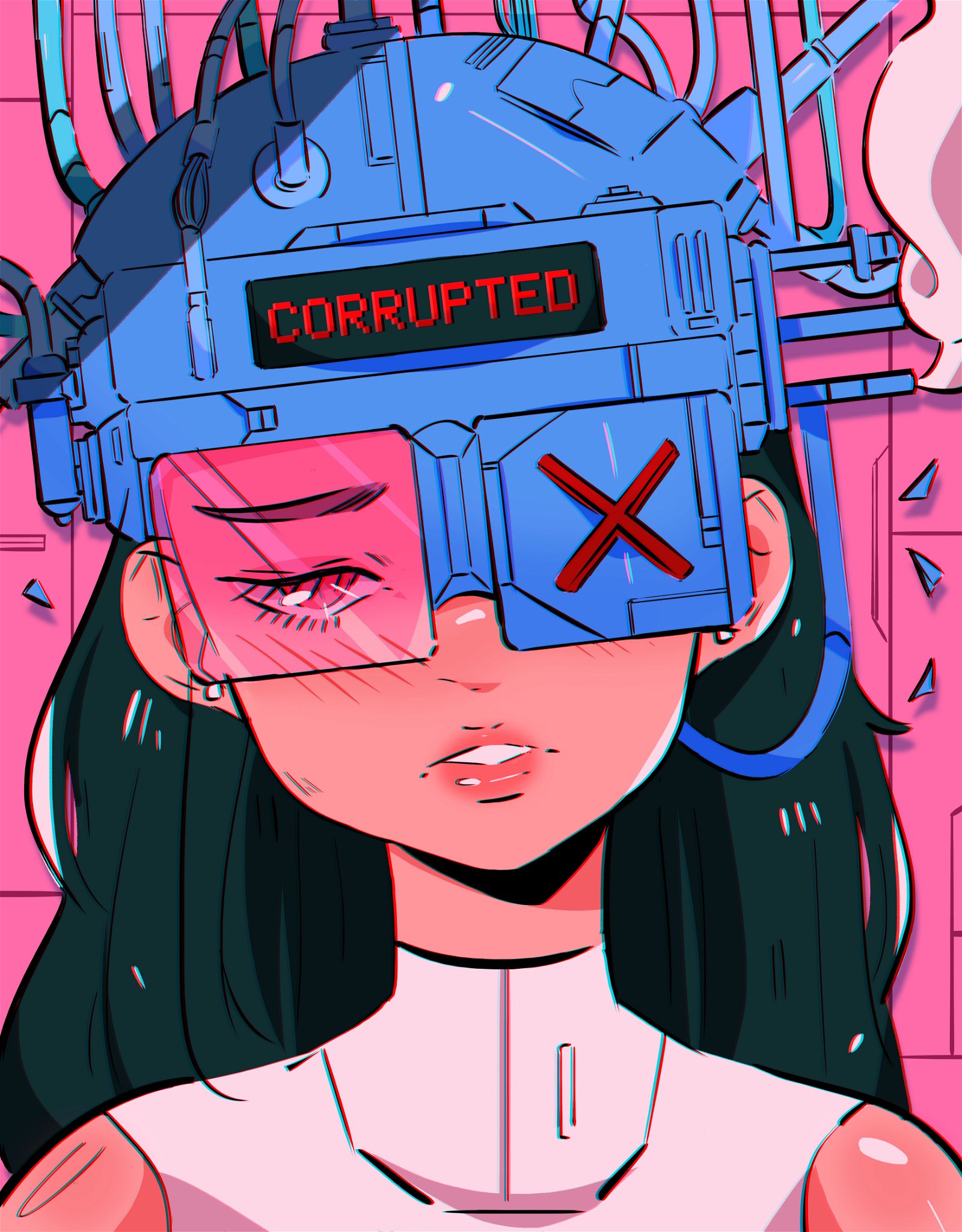 Photo by SilverSpiral with the username @SilverSpiral,  November 21, 2018 at 7:04 PM and the text says 'stephaniepriscillart:




❌ Corrupted ❌ too much information'