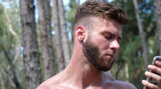 Album by roughstr8men with the username @roughstr8men,  April 12, 2019 at 11:34 AM and the text says 'Hairy muscular football player Bruce running naked through the woods and stroking his huge cock. Please see the whole post at my main blog Roughstraightmen.com:

https://www.roughstraightmen.com/2019-04/hung-hairy-football-player-bruce-in-woods/..'