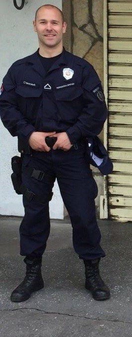 Photo by roughstr8men with the username @roughstr8men,  April 12, 2019 at 12:32 PM and the text says 'Handsome cop in police uniform'