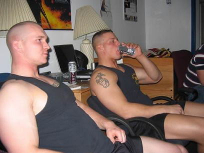 Watch the Photo by roughstr8men with the username @roughstr8men, posted on March 29, 2013 and the text says 'Hot marines in and out of uniform. #marines  #soldiers  #military  #uniform  #masculine  #shaved  #head  #buzz  #cut  #athletic'