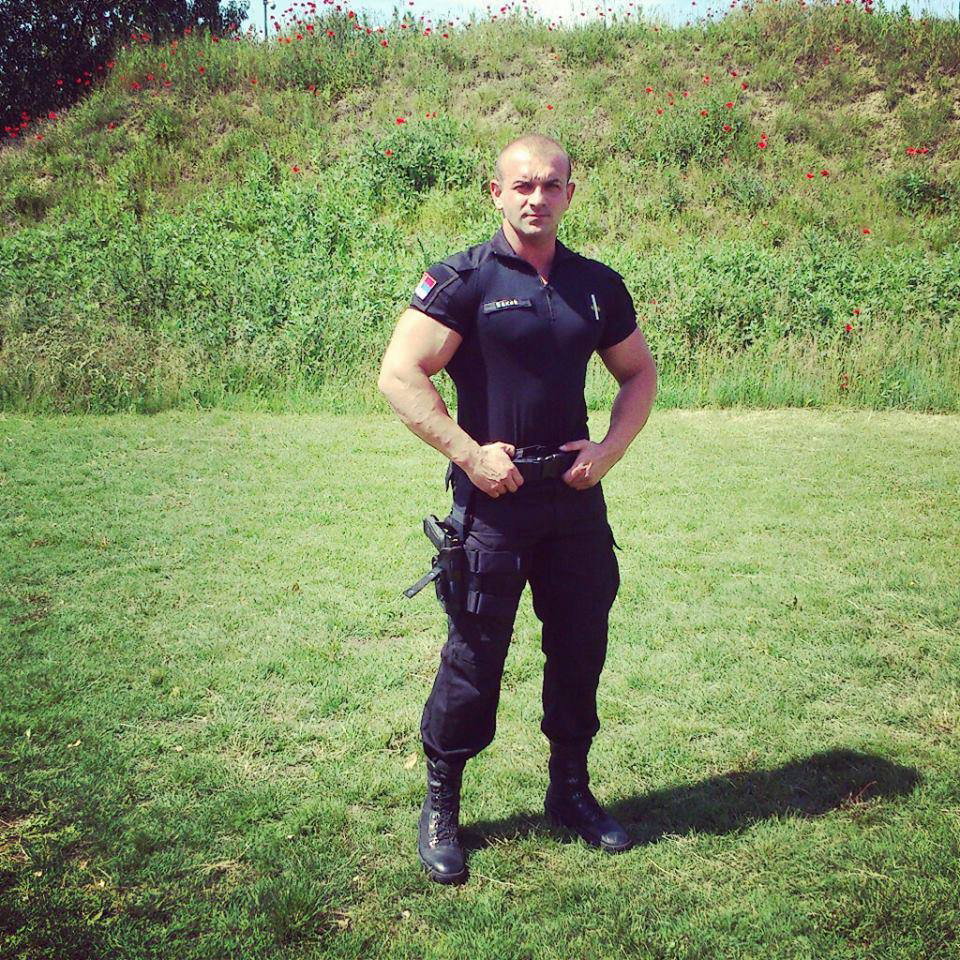Photo by roughstr8men with the username @roughstr8men,  June 12, 2013 at 8:36 AM and the text says '#security  #muscular  #uniform'