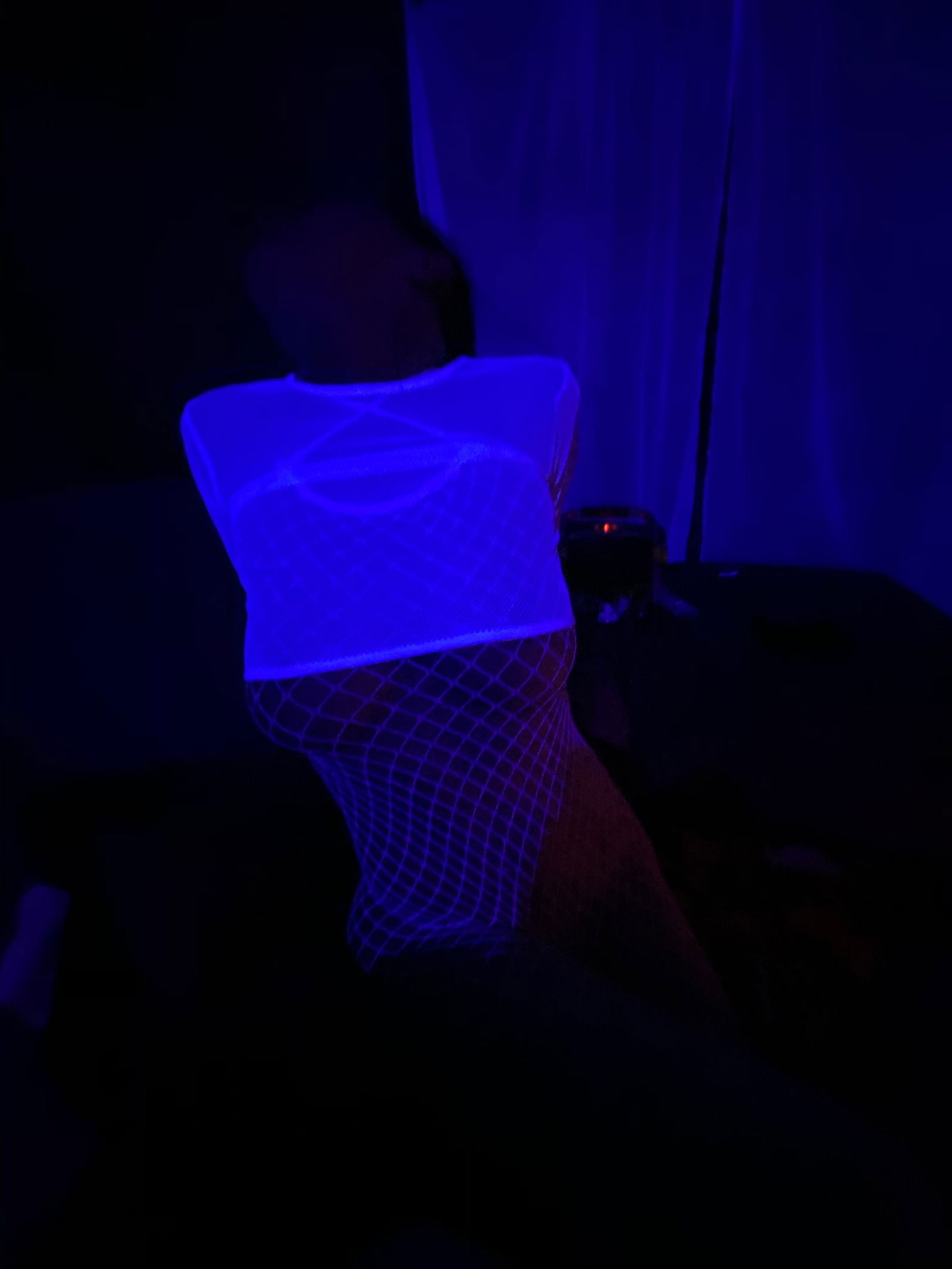 Photo by Takeflight3 with the username @Takeflight3, who is a verified user,  January 6, 2020 at 5:57 AM. The post is about the topic Blacklight Bodies and the text says '@batgirlskg rockin her new outfit'