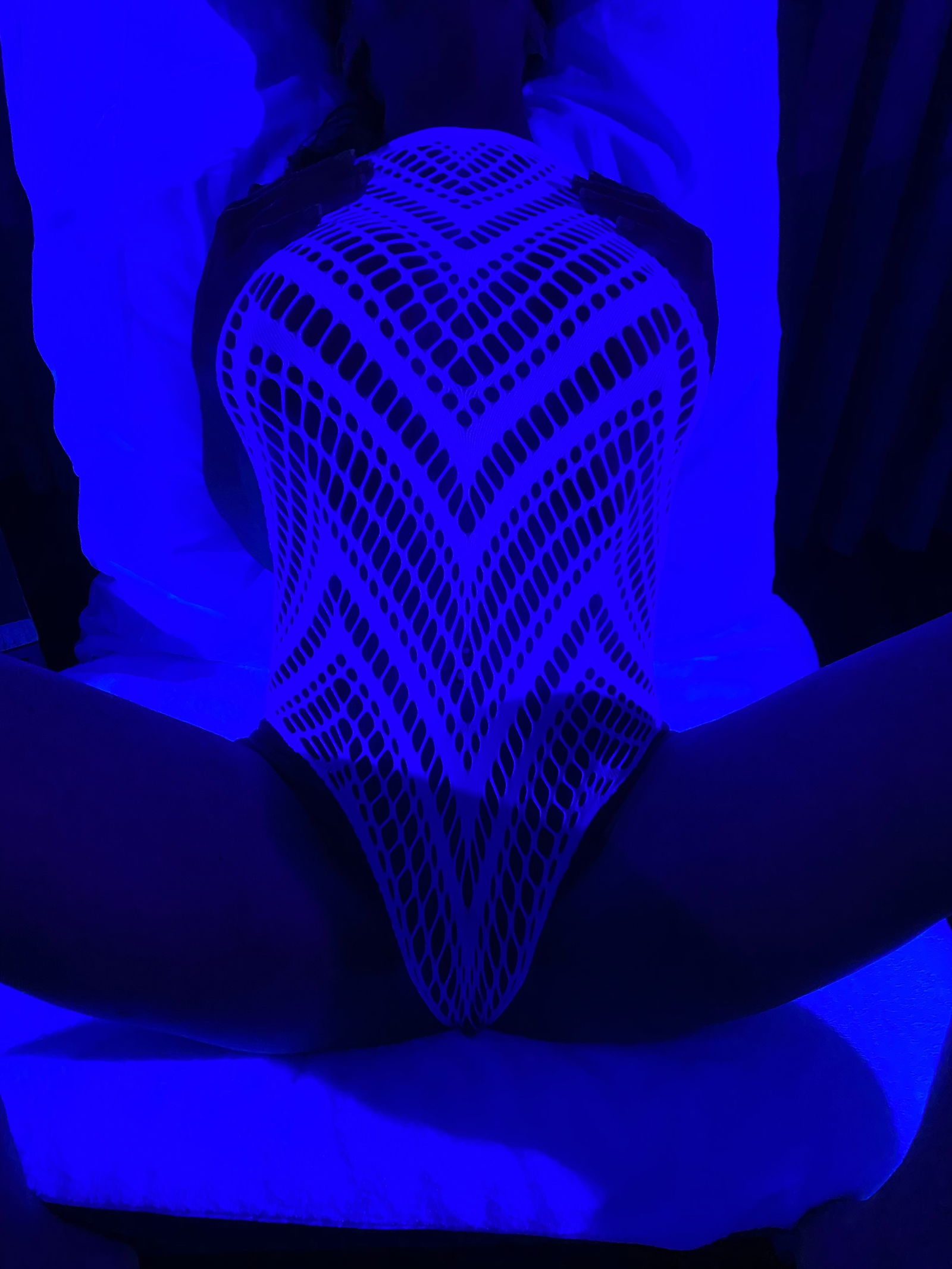 Photo by Takeflight3 with the username @Takeflight3, who is a verified user,  January 6, 2020 at 5:57 AM. The post is about the topic Blacklight Bodies and the text says '@batgirlskg rockin her new outfit'