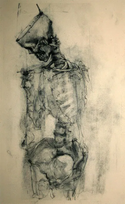 Photo by RedWineAndLube with the username @RedWineAndLube,  September 28, 2011 at 11:06 PM and the text says '#Anatomy  #art  #skeleton  #beautiful'