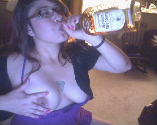 Photo by RedWineAndLube with the username @RedWineAndLube,  September 22, 2011 at 1:49 AM and the text says 'staylow:

uh oh…..

I NEED to drink with this chick. #somebody's  #getting  #drunk  #i'm  #going  #to  #regret  #this  #tomorrow  #haahaha  #wat'