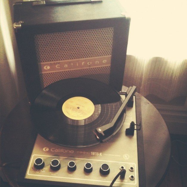 Photo by RedWineAndLube with the username @RedWineAndLube,  September 13, 2011 at 2:08 AM and the text says 'Ah, vinyl. That special sound is how I remember my introduction to the music of my parents, the music I grew up loving'