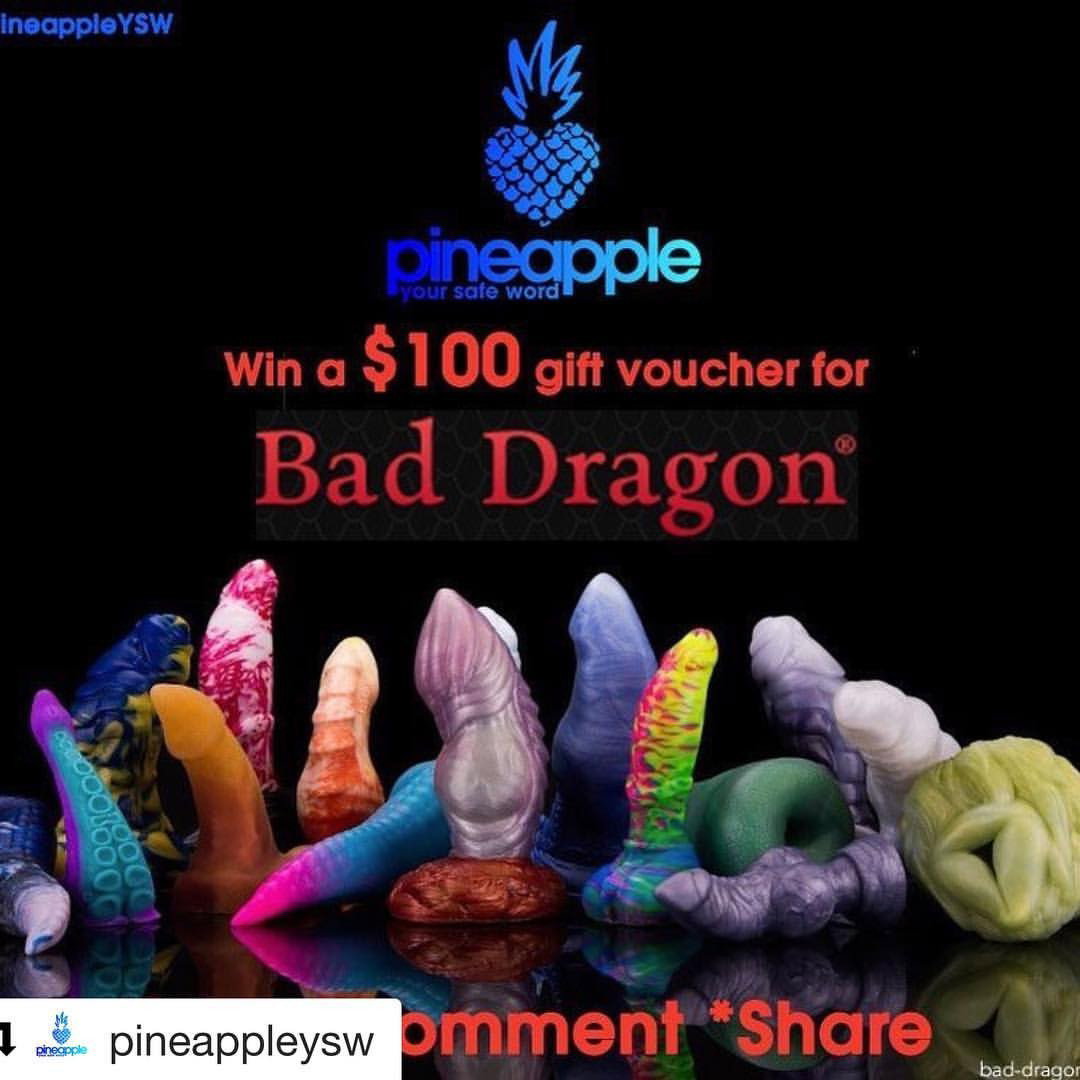 Photo by SammyStrips with the username @SammyStrips,  May 28, 2018 at 12:56 AM and the text says '#Repost @pineappleysw with @get_repost
・・・
#COMPETITION to win $100 voucher for @baddragontoys 
#LIKE this post and our page , #COMMENT and #REPOST for your chance to win this awesome prize.
Competition ends Friday June 7th 
Good luck guys and extra..'