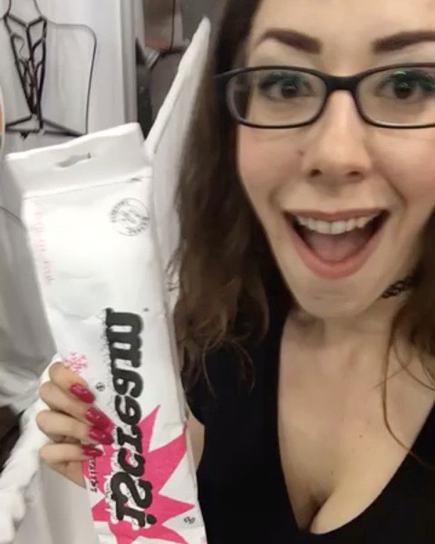 Photo by SammyStrips with the username @SammyStrips,  September 24, 2017 at 11:48 PM and the text says 'I had so much fun at @thesexexpo today and I wanted to give a special thank you to @weloveshag for my brand new iScream dildo!! Can&rsquo;t wait to use it on @cam4live who&rsquo;s up for a dildo-popsicle show?! #thesexexpo #sexexpo #sexexpo2017..'