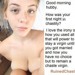Shared Photo by TinyTommy with the username @TinyTommy,  July 3, 2022 at 10:49 PM. The post is about the topic Under Her Thumb - Chastity and the text says 'If you are a married white boi, there is a good chance you will eventually be in a chaste marriage. Wouldn't it be better for everyone if you just fast-forward to that time and skip all those times you failed to satisfy her?'