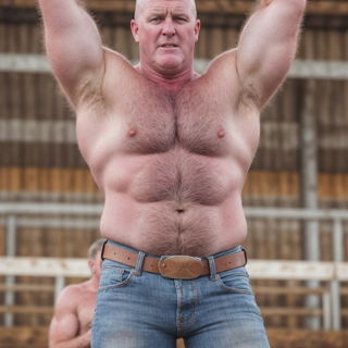 Photo by Hairy Musclebears with the username @hairymusclebears,  June 17, 2024 at 8:35 AM. The post is about the topic Gay and the text says 'Rodeo Dad from GLOBALFIGHT com'