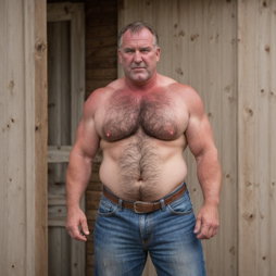 Photo by Hairy Musclebears with the username @hairymusclebears,  May 26, 2024 at 4:29 AM. The post is about the topic GayExTumblr and the text says 'Cabin Bear from GLOBALFIGHT com'