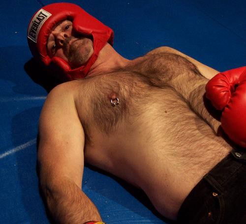 Album by Hairy Musclebears with the username @hairymusclebears,  July 12, 2019 at 2:01 AM and the text says 'Gay Hairy Daddybear Boxer Man Boxing from GLOBALFIGHT.com personals #gay #boxing #boxer #gayman #gaydaddy #gaybear #hairychest #goatee'