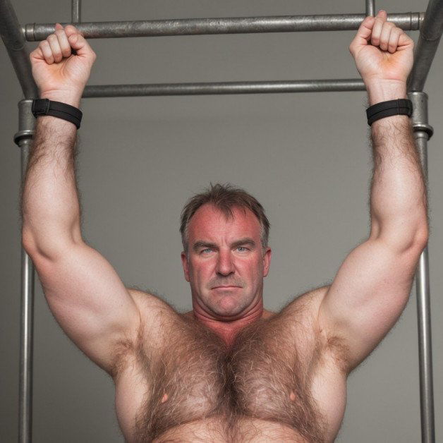 Photo by Hairy Musclebears with the username @hairymusclebears,  June 16, 2024 at 4:17 PM. The post is about the topic Gay and the text says 'BDSM Dad from GLOBALFIGHT com'