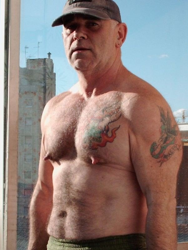 Photo by Hairy Musclebears with the username @hairymusclebears,  August 25, 2019 at 12:51 PM. The post is about the topic GayTumblr and the text says 'Big Thick Uncut Cock from USAFUR.com galleries  #silverdaddy #gaydaddie #gaydaddies #test_oh_sterone #manxiss #underwearbear #bear411 #growlr #scruffapp #daddyhunt #daddybear #weightlifting #wellhunggay #blueeyedgay #290lbs #hairychest #burlymale..'
