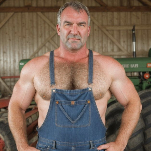Photo by Hairy Musclebears with the username @hairymusclebears,  April 30, 2024 at 8:40 AM. The post is about the topic Carolina Jim Musclebear and the text says 'Farmer Dad from GLOBALFIGHT com  --  #farmerlife #farmersmarket #farmlife #organicfarming #farmersofinstagram #farmersdaughter #farmerswife #farmersfeedcities #farmersgrowfood #farmersworkhard'