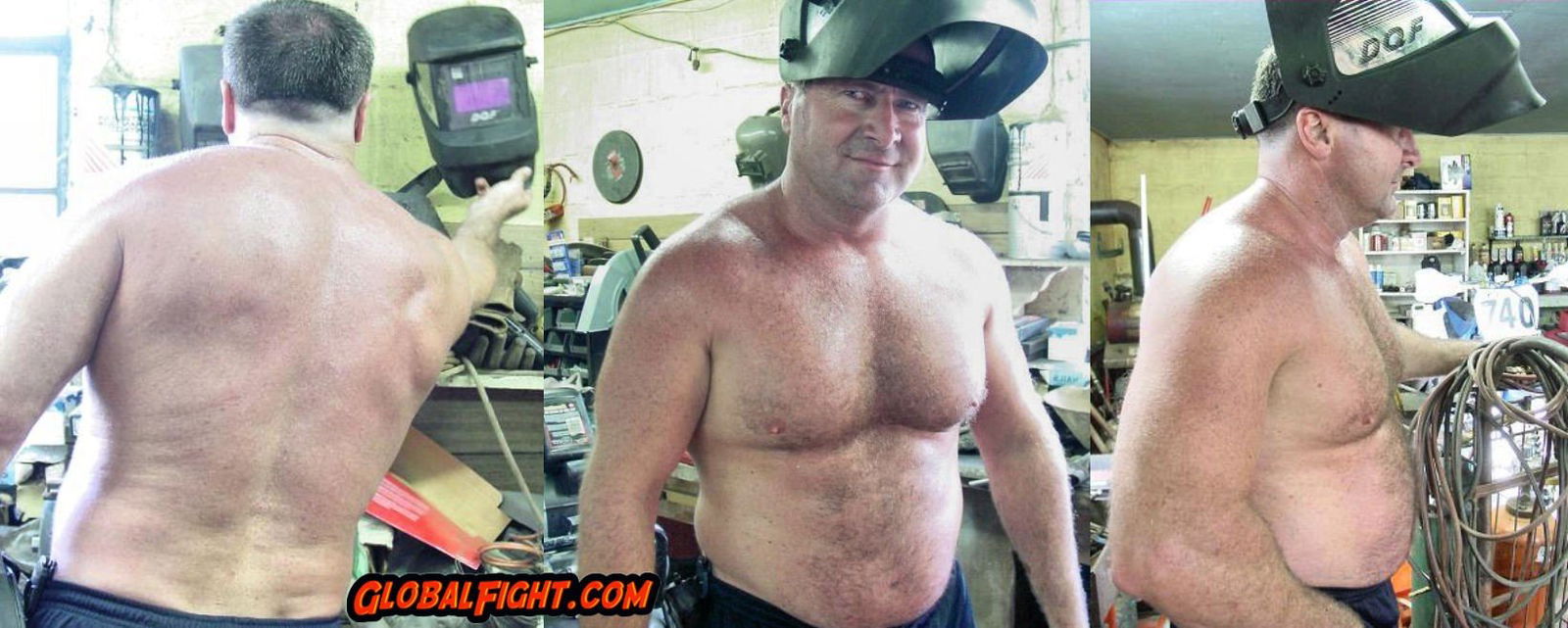 Album by Hairy Musclebears with the username @hairymusclebears,  February 11, 2023 at 2:43 PM. The post is about the topic Carolina Jim Musclebear and the text says 'Nude Mechanic VIEW THE VIDEO on his page at GLOBALFIGHT com  --  #gaydaddys #gaydare #HairyChested #hairyhunk #hairytrail #hairymale #HairyNSFW #nsfwtwt #dads #daddynsfw #masculinity #MachoAlfa #machosgay #AlphaBoys #gay #gaybear'