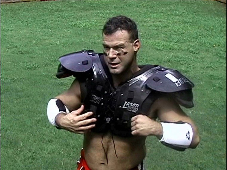 Album by Hairy Musclebears with the username @hairymusclebears,  March 25, 2019 at 9:54 PM and the text says 'Football Gay Musclejock Fetish from GLOBALFIGHT.com videos #jockstrap #gay #underwear #bearcubs #man #men #dudes #gearfetish #uniform #studly #gearfetish #fetish #macho #olderman #gymbuilt #wrestler #hunks #hunky #usa #gayfetish #hungry #football #woof..'