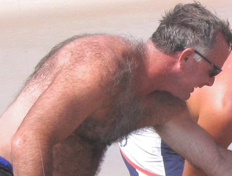 Photo by Hairy Musclebears with the username @hairymusclebears,  August 21, 2019 at 2:52 AM. The post is about the topic GayTumblr and the text says 'Silverdaddy Hairy Beach Man from USAFUR.com personals  #chesthair #gaychile #bear #muscledaddy #gayfrance #pecs #beardlife #gaydaddy #theDILFparty #DILFParty #DILF #DILFX #DaddyIssues #daddybearcentral #MANUPP #FuKR #BEEFY #JockParty #Jock #Scruff #Grindr..'