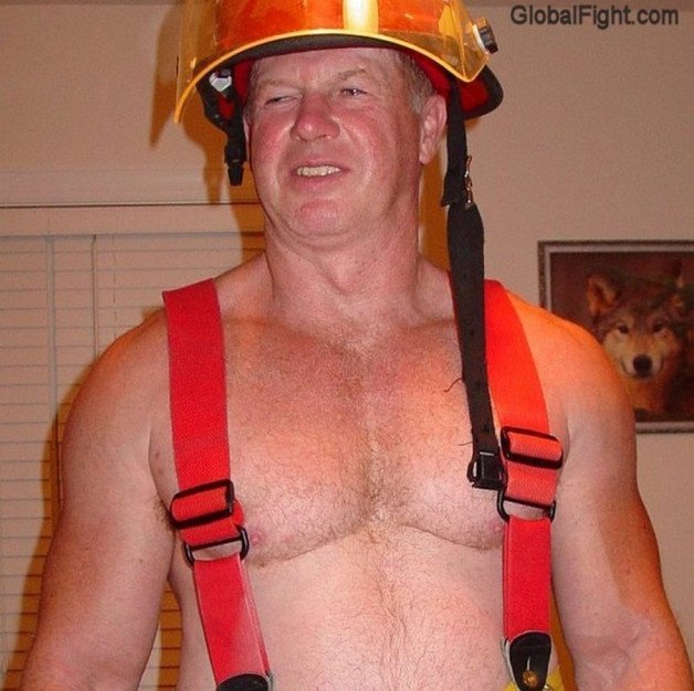 Photo by Hairy Musclebears with the username @hairymusclebears,  March 7, 2021 at 10:14 AM. The post is about the topic Musclebear Daddy and the text says 'Silverdaddy Fireman Daddy VIEW HIS DAILY NUDIST VIDEO POSTS of himself on his homepage at https://adultmembersites.com/musclebeardaddywebcams   ---   #silverdaddy #muscle #muscles #muscleman #musclebear #fireman #firemen #uniform #gearfetish #gayfetish..'