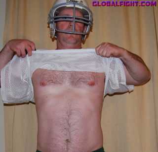 Photo by Hairy Musclebears with the username @hairymusclebears,  February 5, 2020 at 3:51 AM. The post is about the topic GayTumblr and the text says 'Football Muscle Jock from GLOBALFIGHT profiles FEEL FREE TO REBLOG #football #muscle #jock #daddy #naked #nude'