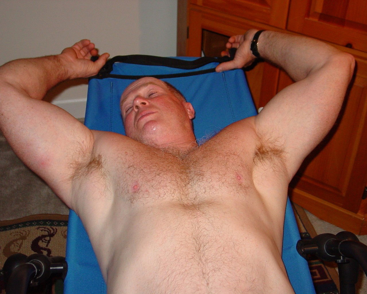 Photo by Hairy Musclebears with the username @hairymusclebears,  July 27, 2019 at 1:13 PM. The post is about the topic GayTumblr and the text says 'Gaychubby Beefy Gay Nude Dadddy from USAFUR.com personals #armpitsweat #gayarmpitfetish #gaypits #hairyarmpits #hairypits #sweatyarmpits #sweatypits #bluecollar #blueeyes #moustachelove #mister #baffo #manstyle #musclebear #stockybear #thebearmag..'