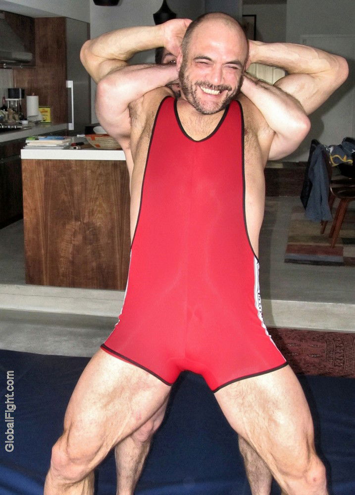 Photo by Hairy Musclebears with the username @hairymusclebears,  March 16, 2020 at 12:51 PM. The post is about the topic GayTumblr and the text says 'Men Wrestling Singlet Bulges from GLOBALFIGHT profiles FEEL FREE TO REBLOG #singlet #men #wrestling #bulge #bulges #bulging #crotch #jocks'