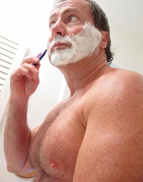 Photo by Hairy Musclebears with the username @hairymusclebears,  October 7, 2019 at 12:20 PM. The post is about the topic GayTumblr and the text says 'Muscle Daddy Shaving Man from USAFUR.com personals hairydaddy #sexybear #sexydaddy  #hairyabs #hairyguy #thebeardedhomo #hairybear #hoscos #daddybearcentral #homographias #gayhairy #hairymen #hairychest #hair #sir #pappa #pop #papi #grandpa #grandfather..'