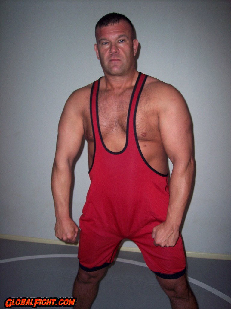 Photo by Hairy Musclebears with the username @hairymusclebears,  March 15, 2020 at 10:16 AM and the text says 'Muscledaddy Sports Hunks from GLOBALFIGHT profiles FEEL FREE TO REBLOG #muscledaddy #daddy #daddies #oldman #oldmen #singlet #gearfetish #gayfetish #gay'