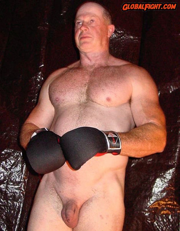 Photo by Hairy Musclebears with the username @hairymusclebears,  March 4, 2020 at 1:58 PM. The post is about the topic Musclebear Daddy and the text says 'Naked Powerlifter Boxer from GLOBALFIGHT profiles #naked #nude #powerlifter #boxing #man #boxing #grandaddy #silverdaddy #silverfox'