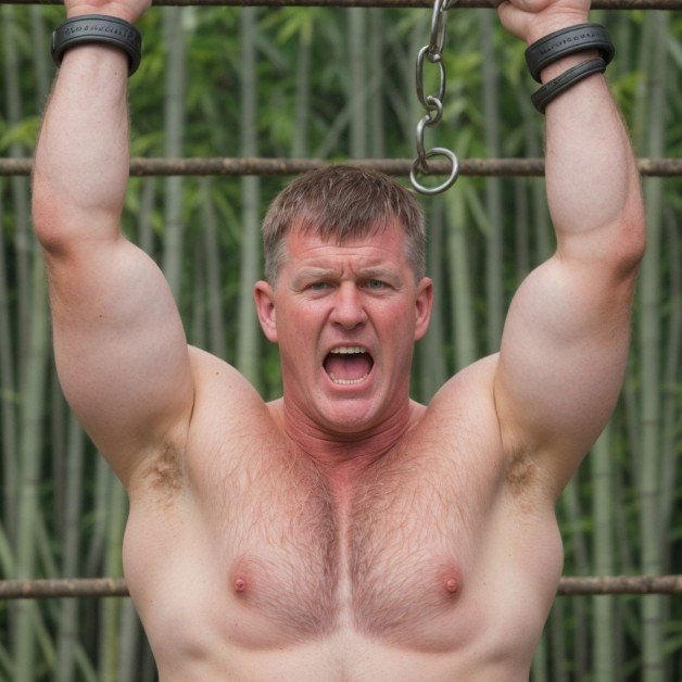 Photo by Hairy Musclebears with the username @hairymusclebears,  May 30, 2024 at 5:44 PM. The post is about the topic GayTumblr and the text says 'Captured Ken from GLOBALFIGHT com'