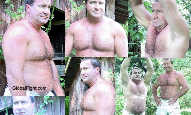 Album by Hairy Musclebears with the username @hairymusclebears,  October 20, 2021 at 11:01 AM. The post is about the topic Carolina Jim Musclebear and the text says 'Farmer Daddy Jackingoff VIEW HIS DAILY NUDE POSTS of himself on his page at GLOBALFIGHT.com profiles #farmer #daddy #nude #man #musclebear #nudist #hairyman #hairyballs #hairypubes #bi #strong #bodybuilder #chubbychaser'