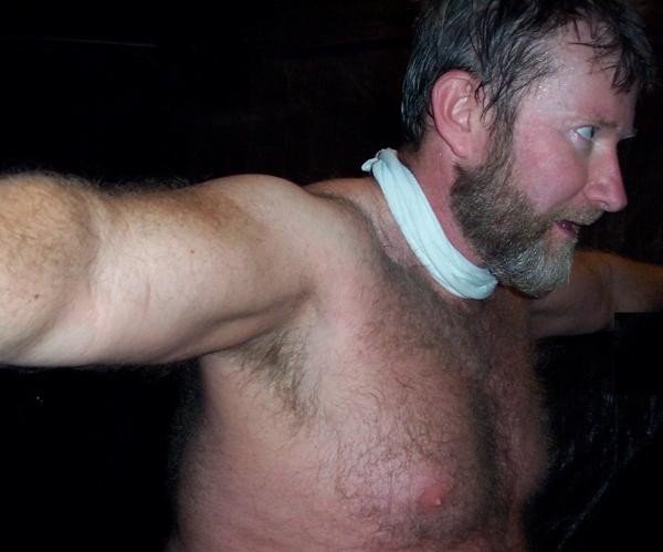 Photo by Hairy Musclebears with the username @hairymusclebears,  August 17, 2019 at 12:38 PM. The post is about the topic GayTumblr and the text says 'Bearded Musclebear Daddy Tiedup from USAFUR.com personals #beardedhomo #leatherpig #instabear #beardedcub #sexycub #thebeardedhomo #tattoedbear #speedobear #wrestlebear #cellblock13 #cb13 #jockstrap #gearfetish #guysngear #gayrubber #rubberpigs #rubbermen..'