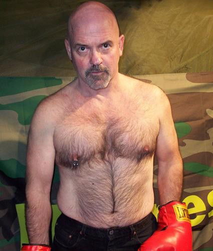 Album by Hairy Musclebears with the username @hairymusclebears,  July 12, 2019 at 2:01 AM and the text says 'Gay Hairy Daddybear Boxer Man Boxing from GLOBALFIGHT.com personals #gay #boxing #boxer #gayman #gaydaddy #gaybear #hairychest #goatee'