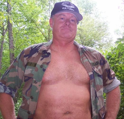 Photo by Hairy Musclebears with the username @hairymusclebears,  August 11, 2019 at 12:30 PM. The post is about the topic GayTumblr and the text says 'Hairy Uncut Nude Army Man from USAFUR.com personals #grandpa #grandfather #silverdaddy #silverfox #hairybelly #chub #chubby #husband #gaymaturemen #bulgegay #bulgehot @madonnamatt73 @jimoxborrow #beargay #bearstyle #gaytexas #Hairybear #picsbybears..'